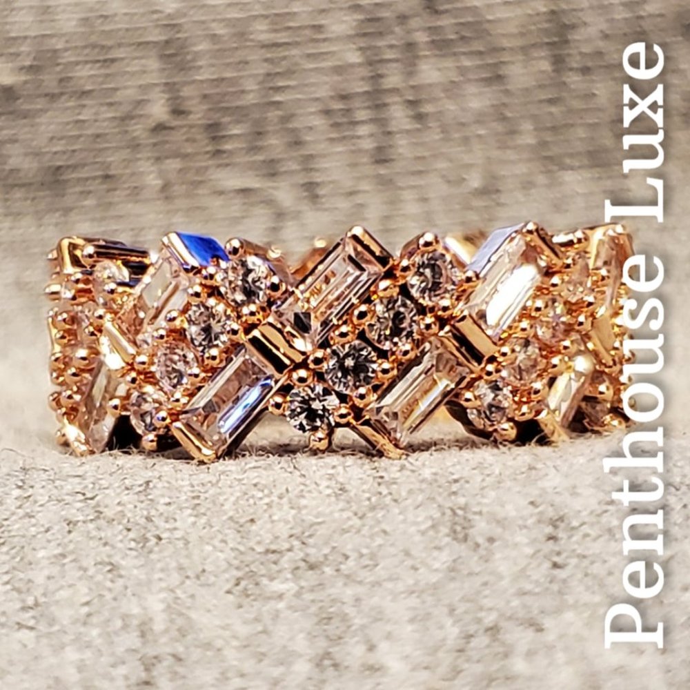 FINAL RESTOCK!! Rose Gold Slanted Diamond Band